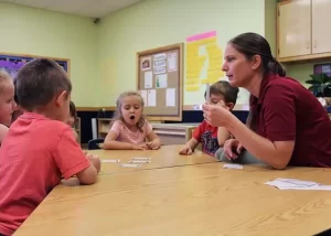 Skipwith Academy Rutland teacher with children