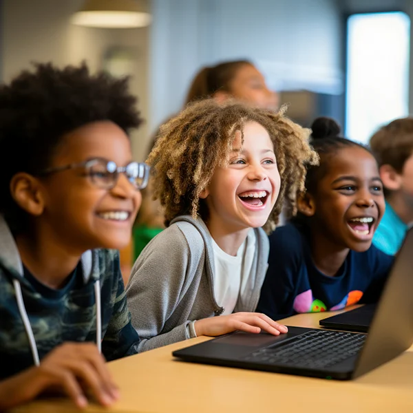 Skipwith Academy Youth Zone - Before and After School Care - children having fun learning together on computer