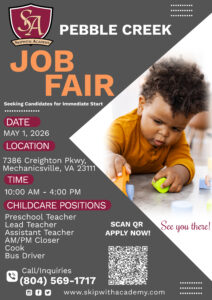 Skipwith Academy Hiring Event:  May 1st  10am-4pm Mechanicsville, VA