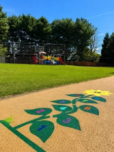 Skipwith Academy at Pebble Creek cute hopscotch vine on playground